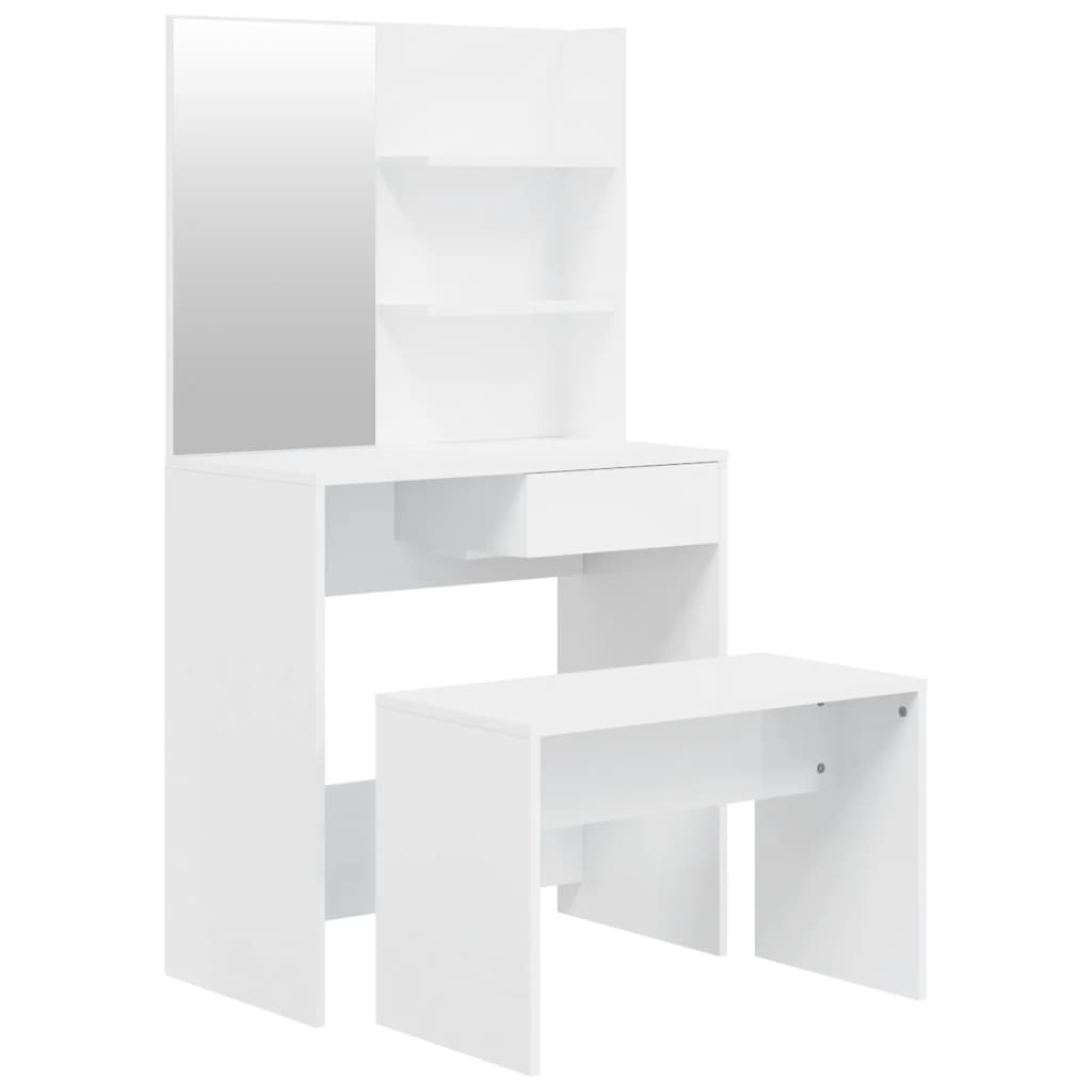 Kaptafelset 74,5X40X4 Cm Hoogglans wit