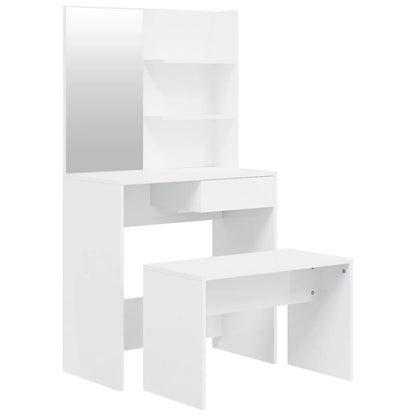 Kaptafelset 74,5X40X4 Cm Hoogglans wit
