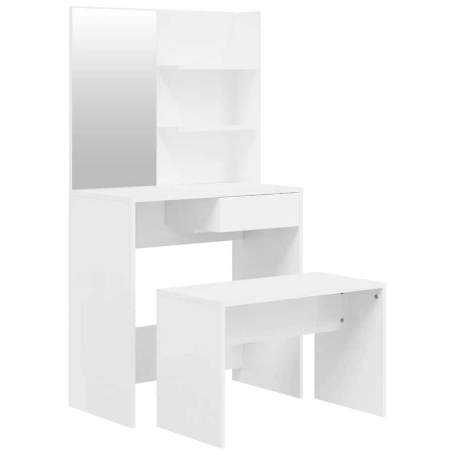 Kaptafelset 74,5X40X4 Cm Hoogglans wit