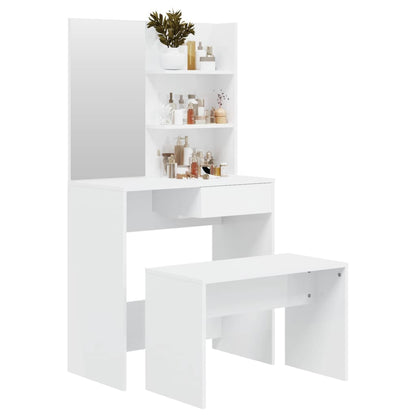 Kaptafelset 74,5X40X4 Cm Hoogglans wit