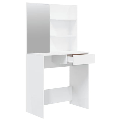 Kaptafelset 74,5X40X4 Cm Hoogglans wit