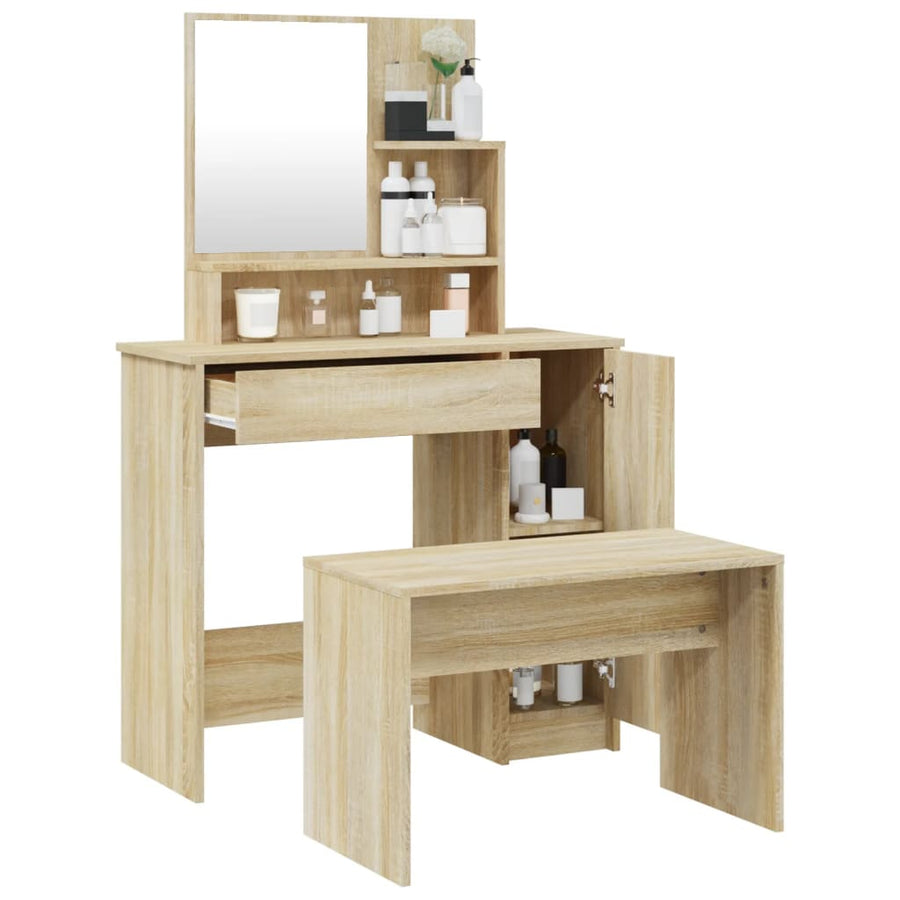 Kaptafelset 86,5X35X136 Cm Kleurig Sonoma eiken