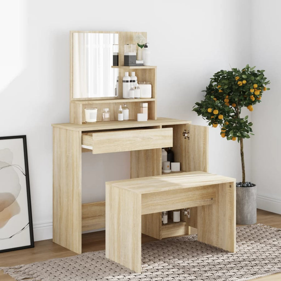 Kaptafelset 86,5X35X136 Cm Kleurig Sonoma eiken