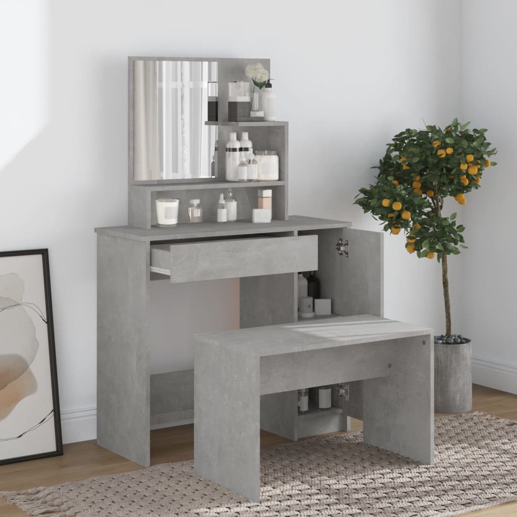 Kaptafelset 86,5X35X36 Cm Betongrijs