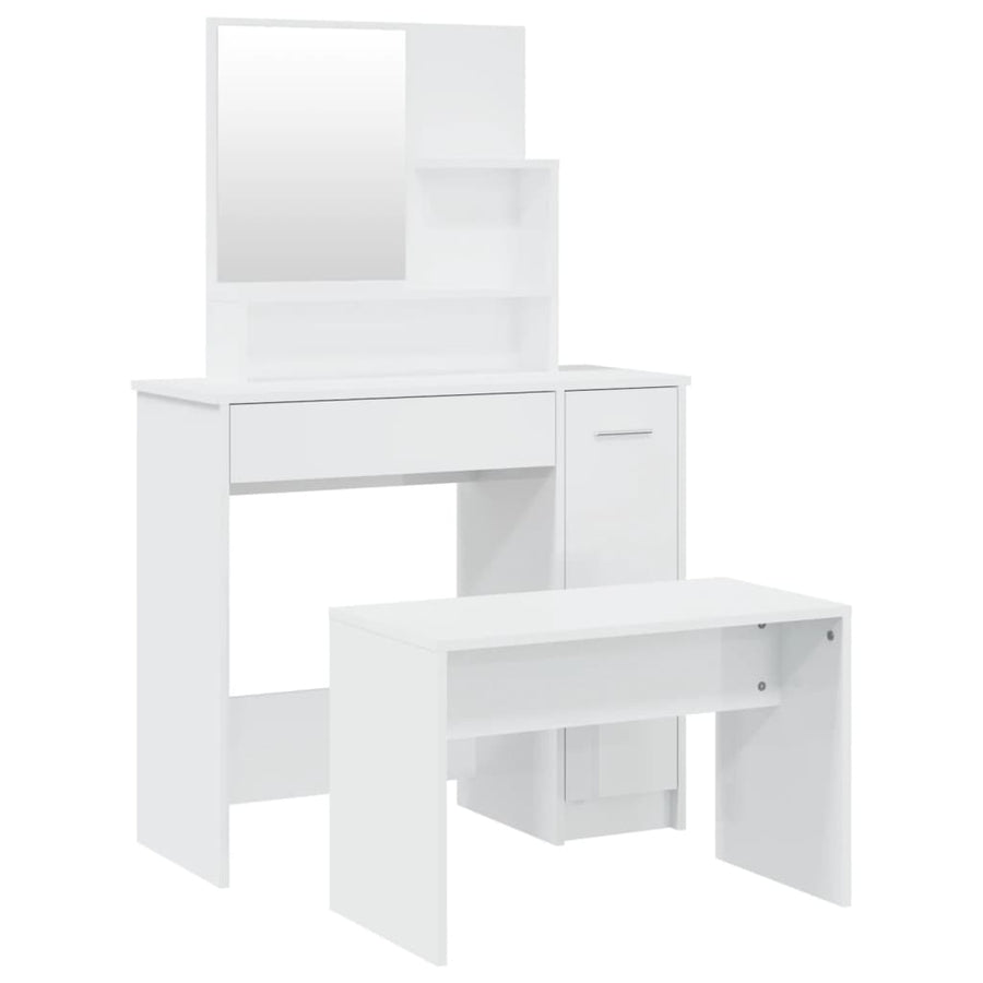 Kaptafelset 86,5X35X36 Cm Hoogglans wit