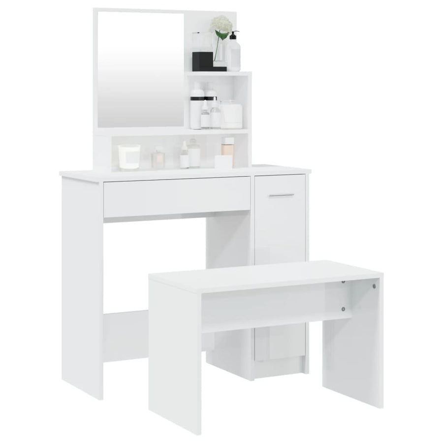 Kaptafelset 86,5X35X36 Cm Hoogglans wit