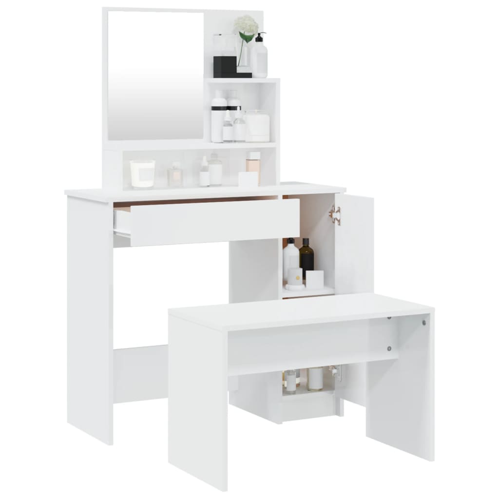 Kaptafelset 86,5X35X36 Cm Hoogglans wit