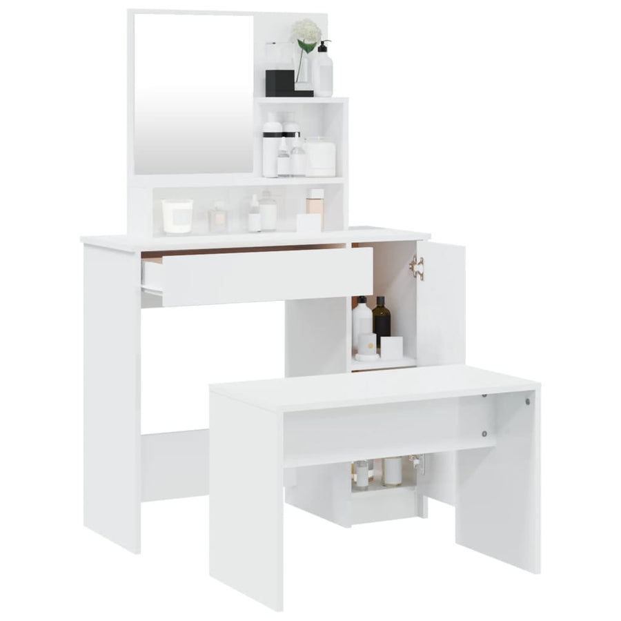 Kaptafelset 86,5X35X36 Cm Hoogglans wit