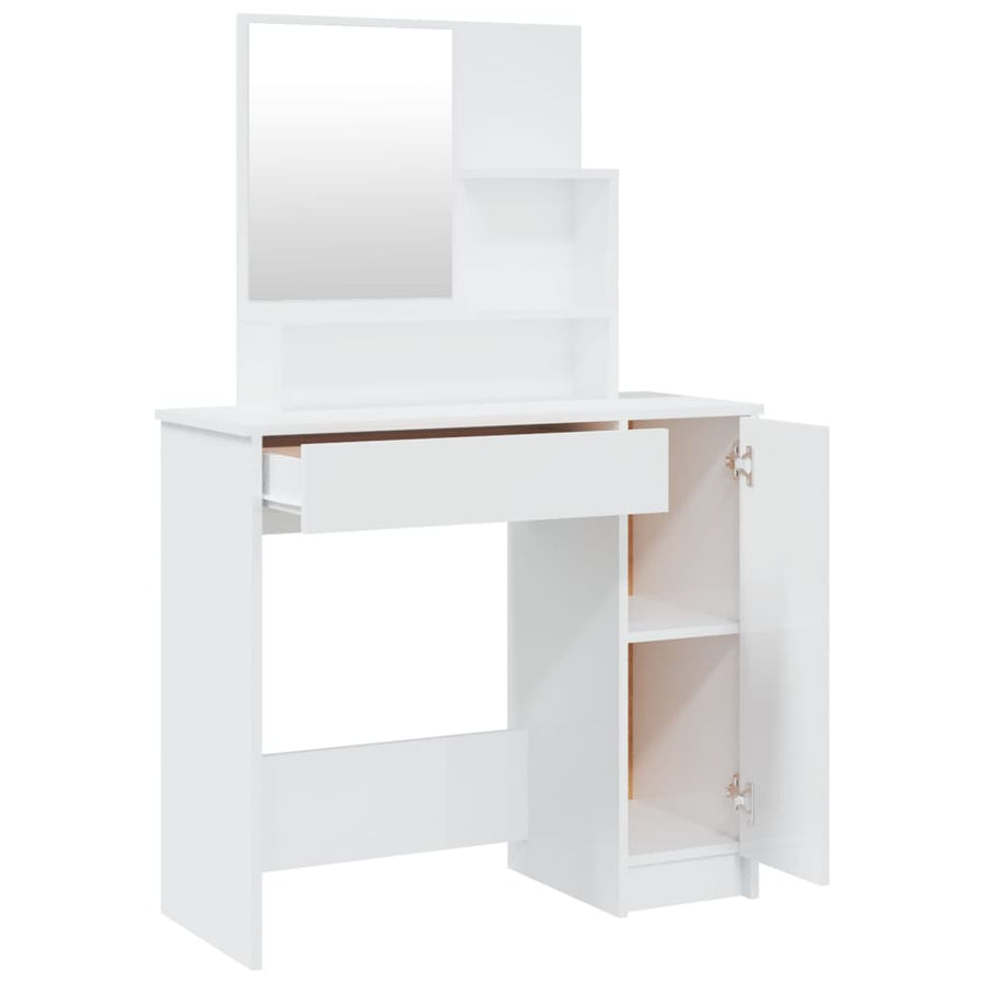 Kaptafelset 86,5X35X36 Cm Hoogglans wit