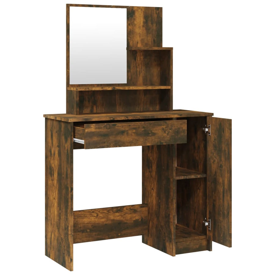 Kaptafelset 86,5X35X36 Cm Gerookt eiken
