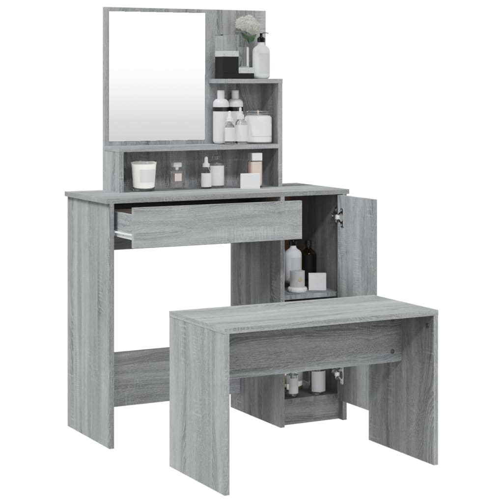 Kaptafelset 86,5X35X36 Cm Grijs sonoma