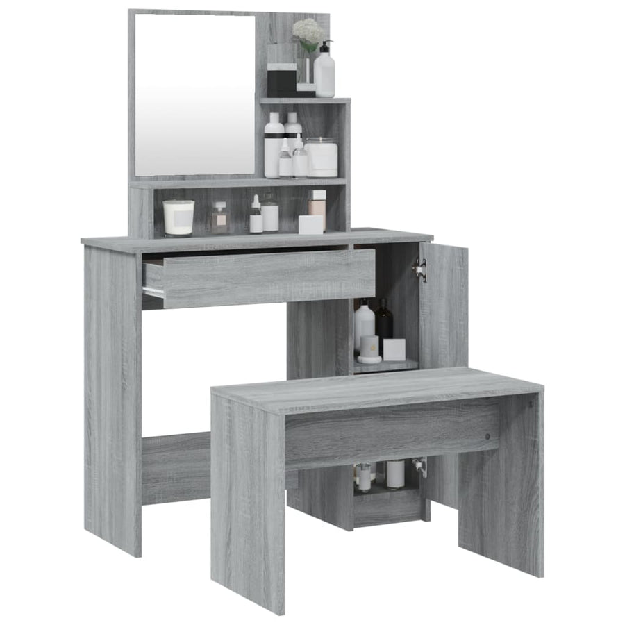 Kaptafelset 86,5X35X36 Cm Grijs sonoma