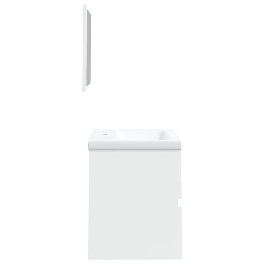 Wastafelkast Met Wasbak En Spiegel Wit 1 41 x 38.5 x 45 cm