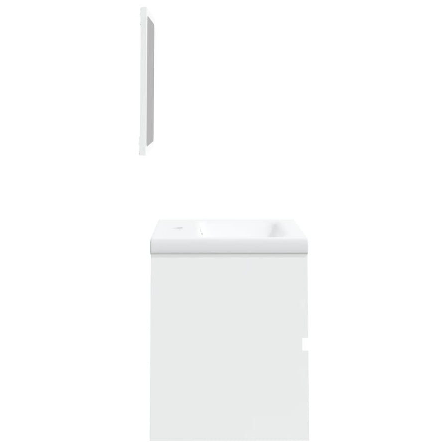 Wastafelkast Met Wasbak En Spiegel Wit 1 41 x 38.5 x 45 cm