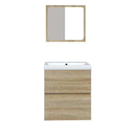 Wastafelkast Met Wasbak En Spiegel Sonoma Eikenkleurig 41 x 38.5 x 45 cm met spiegel