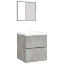 Wastafelkast Met Wasbak En Spiegel Betongrijs 1 41 x 38.5 x 45 cm