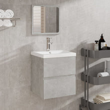 Wastafelkast Met Wasbak En Spiegel Betongrijs 1 41 x 38.5 x 45 cm