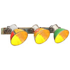 Wandlamp 65x25 cm gerecycled hout ijzer meerkleurig
