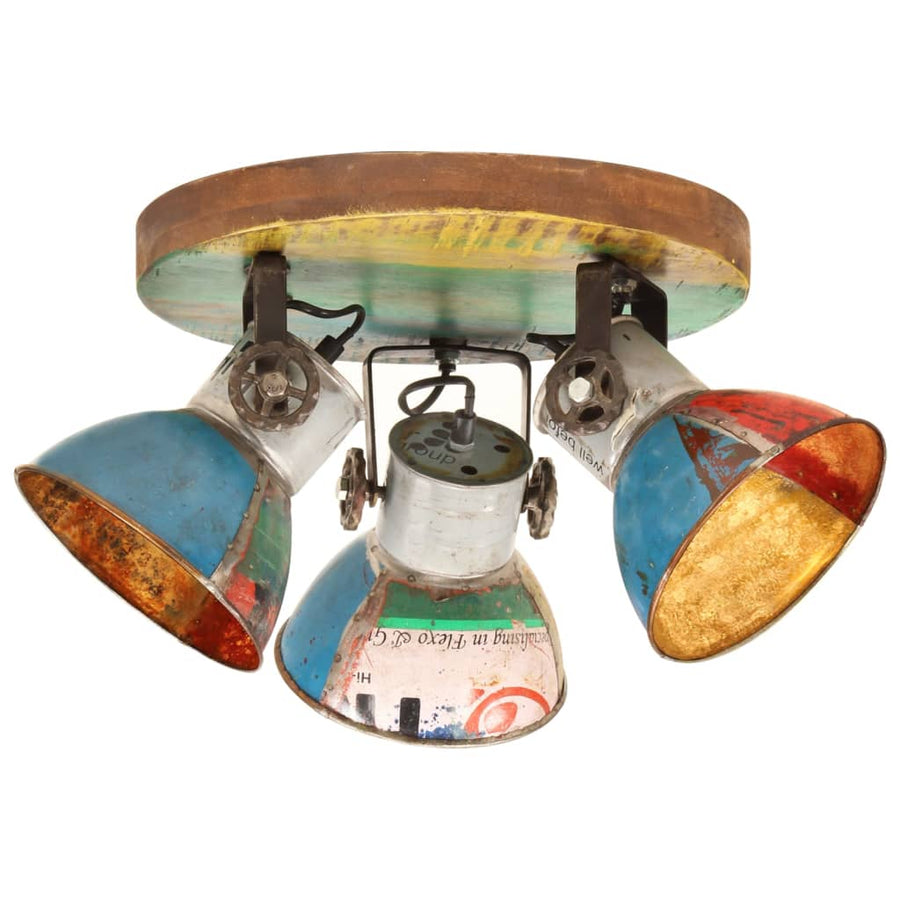 Plafondlamp Industrieel 25 W E27 42X25 Cm Meerkleurig Ronde plafondlamp 3 kappen Multikleur