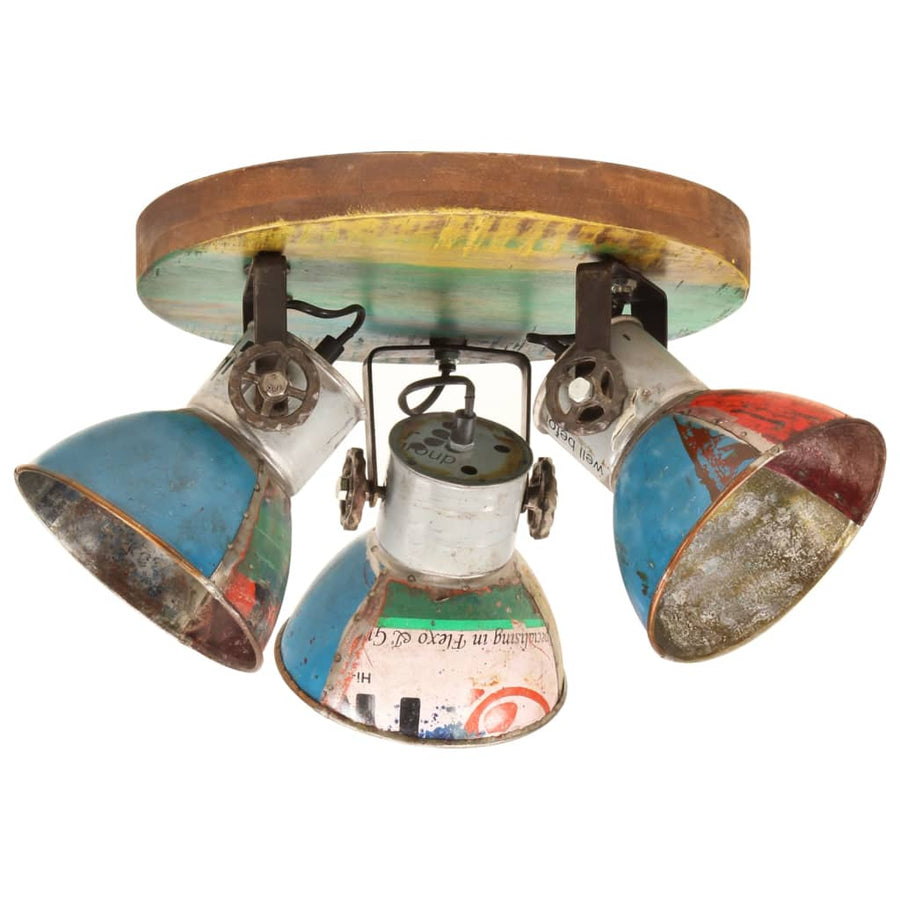Plafondlamp Industrieel 25 W E27 42X25 Cm Meerkleurig Ronde plafondlamp 3 kappen Multikleur