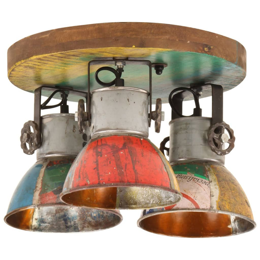 Plafondlamp Industrieel 25 W E27 42X25 Cm Meerkleurig Ronde plafondlamp 3 kappen Multikleur