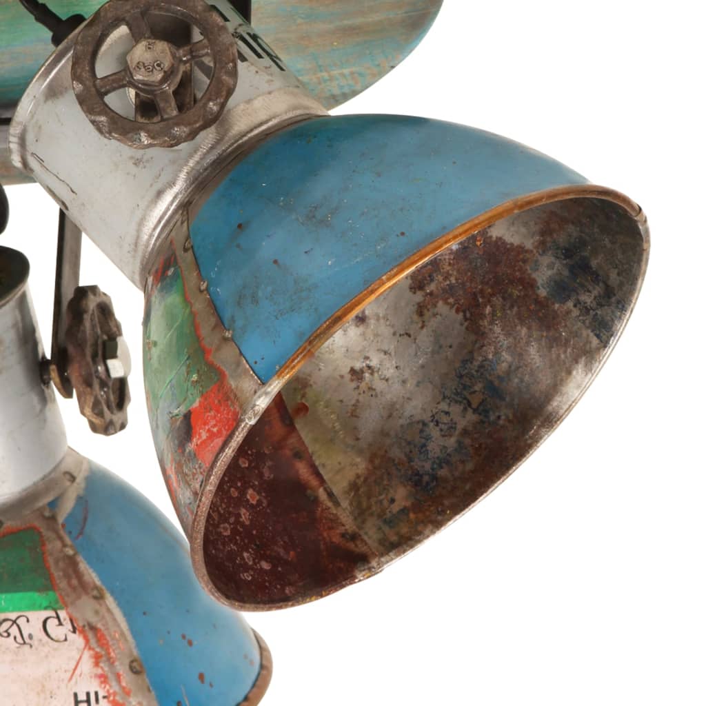 Plafondlamp Industrieel 25 W E27 42X25 Cm Meerkleurig Ronde plafondlamp 3 kappen Multikleur