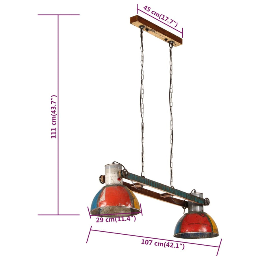 Hanglamp Industrieel 25 W E27 111 Cm Meerkleurig Multikleur