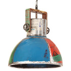 Hanglamp 40 cm E27 meerkleurig gerecycled hout ijzer