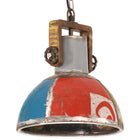 Hanglamp industrieel Ø30x36 cm gerecycled hout metaal meerkleurig
