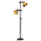 Vloerlamp 2 lampenkappen E27 ijzer meerkleurig