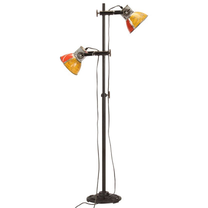 Vloerlamp met 2 lampenkappen E27 meerkleurig