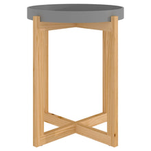 Salontafel 41X41X48,5 Cm Bewerkt Hout En Grenenhout Grijs