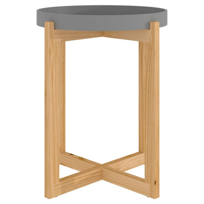 Salontafel 41X41X48,5 Cm Bewerkt Hout En Grenenhout Grijs