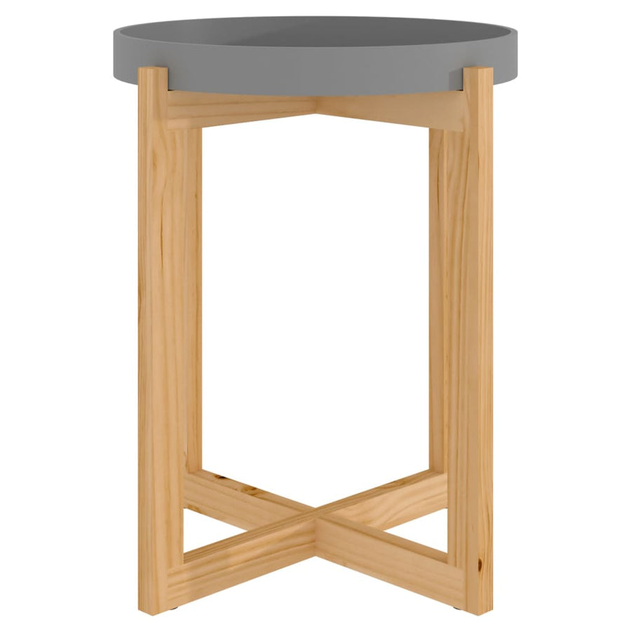 Salontafel 41X41X48,5 Cm Bewerkt Hout En Grenenhout Grijs