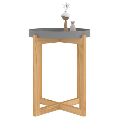 Salontafel 41X41X48,5 Cm Bewerkt Hout En Grenenhout Grijs