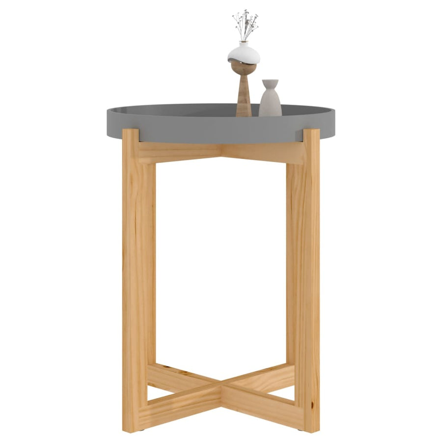 Salontafel 41X41X48,5 Cm Bewerkt Hout En Grenenhout Grijs