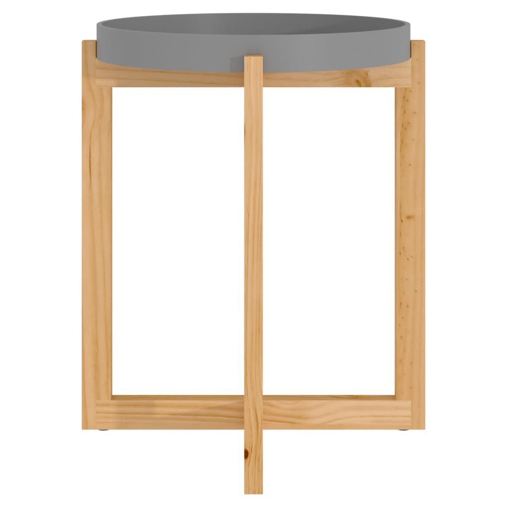 Salontafel 41X41X48,5 Cm Bewerkt Hout En Grenenhout Grijs