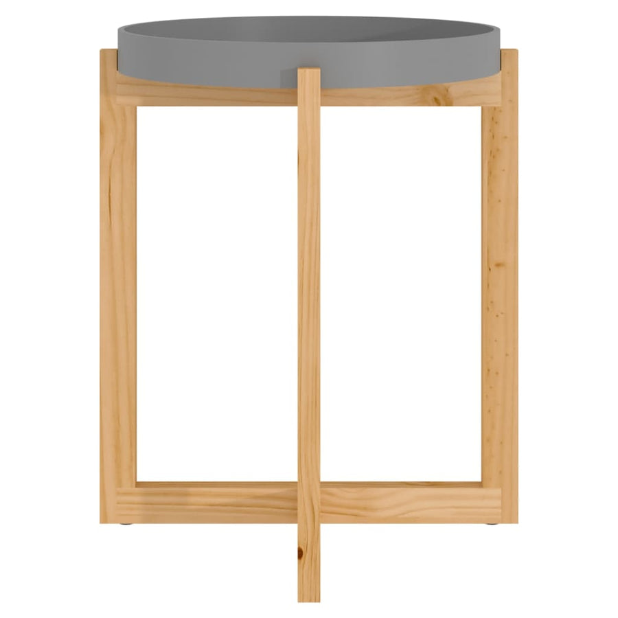 Salontafel 41X41X48,5 Cm Bewerkt Hout En Grenenhout Grijs