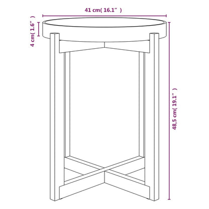 Salontafel 41X41X48,5 Cm Bewerkt Hout En Grenenhout Grijs