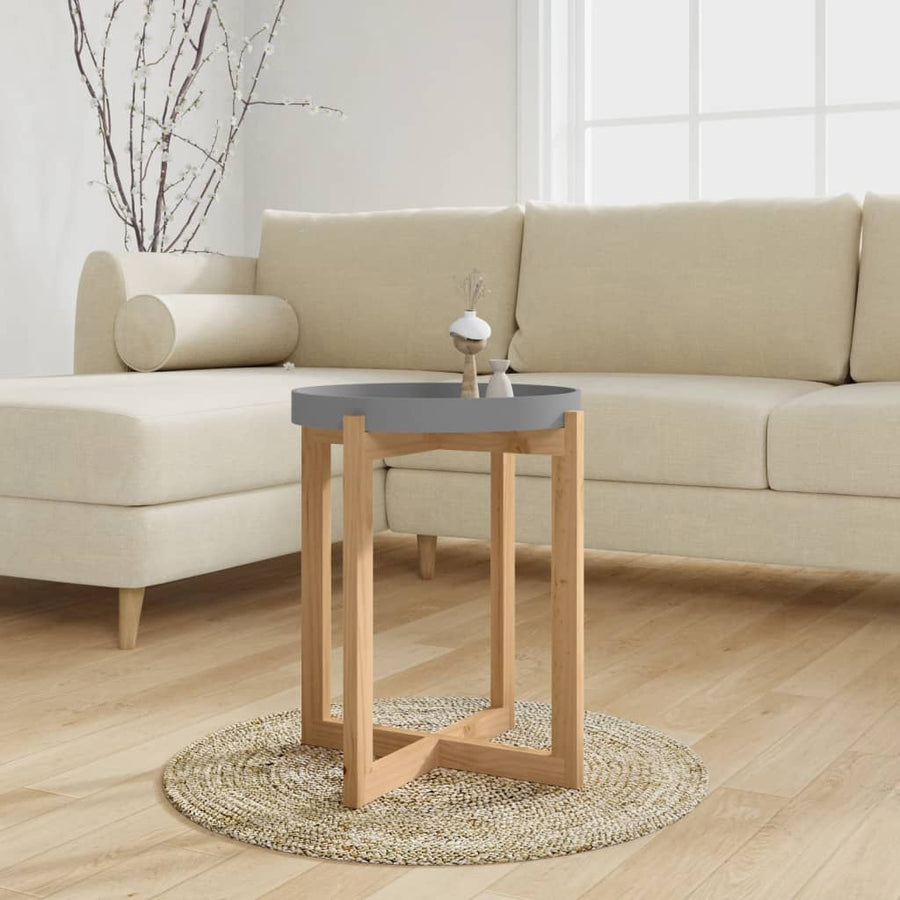 Salontafel 41X41X48,5 Cm Bewerkt Hout En Grenenhout Grijs