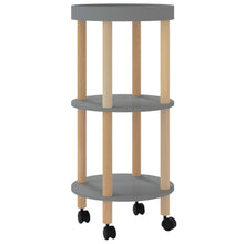 Trolley 38X38X82Cm Bewerkt Hout En Massief Grenenhout Grijs