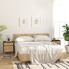 Nachtkastjes 2 st massief grenenhout poly rattan zwart 40x30x50 cm