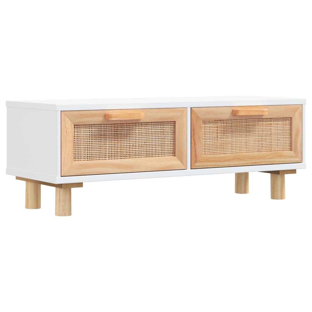 Salontafel 80x40x30 cm bewerkt hout en grenenhout wit