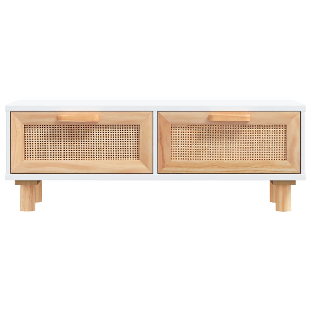 Salontafel 80x40x30 cm bewerkt hout en grenenhout wit