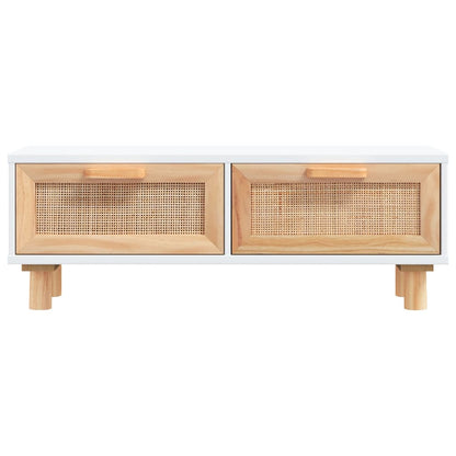 Salontafel 80x40x30 cm bewerkt hout en grenenhout wit