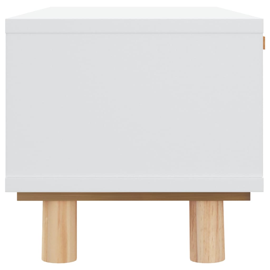 Salontafel 80x40x30 cm bewerkt hout en grenenhout wit