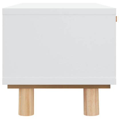 Salontafel 80x40x30 cm bewerkt hout en grenenhout wit