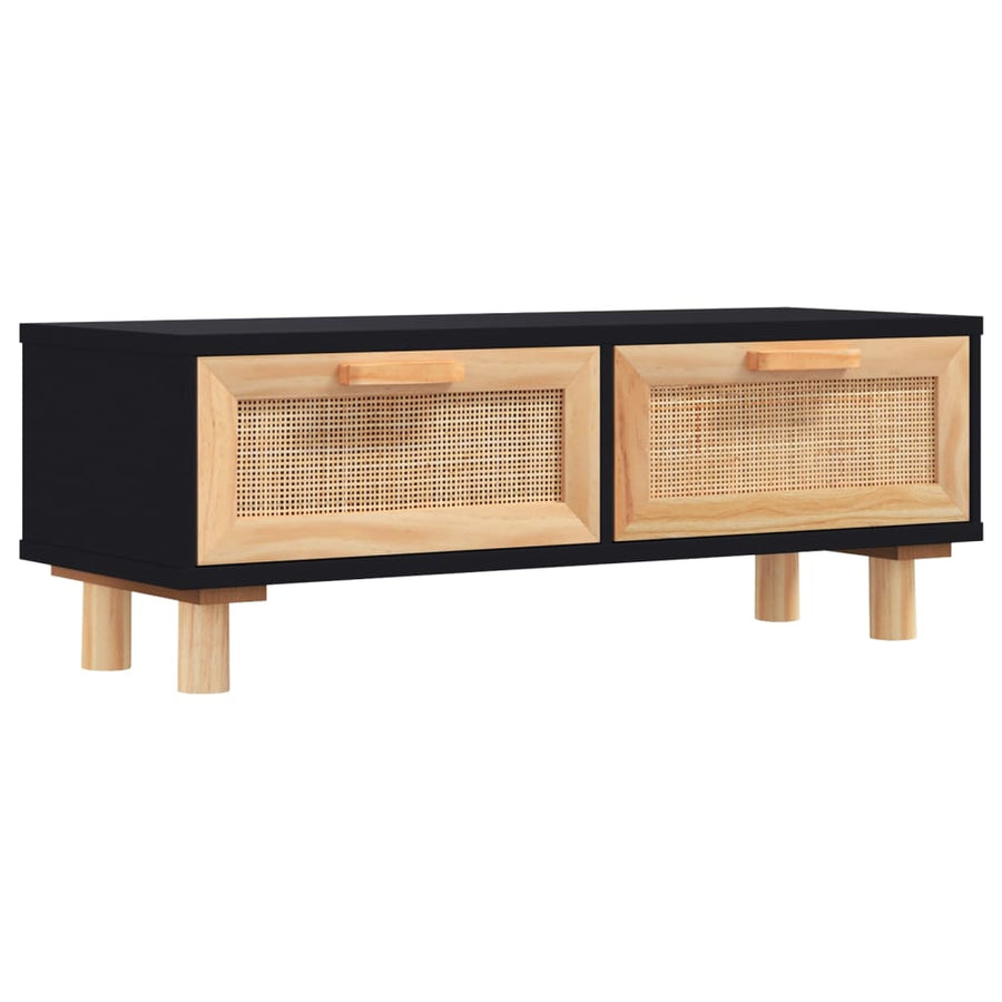 Salontafel 80x40x30 cm bewerkt hout en grenenhout zwart