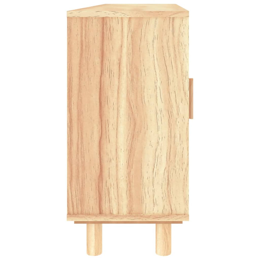 Dressoir 105X30X60 Cm Massief Grenenhout En Rattan Bruin