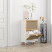 Schoenenkast 52x25x80 cm bewerkt hout wit